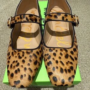 Sam Edelman Leopard Print Mary Jane Flats